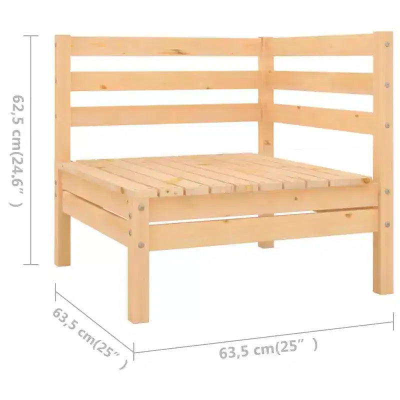 vidaXL Garden Lounge Set Solid pinewood 6 Piece Set Modular