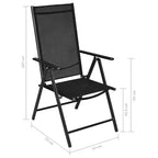 vidaXL Garden Dining Set with Adjustable Backrest