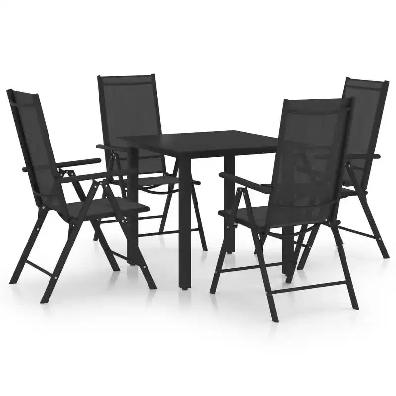 vidaXL Garden Dining Set with Adjustable Backrest