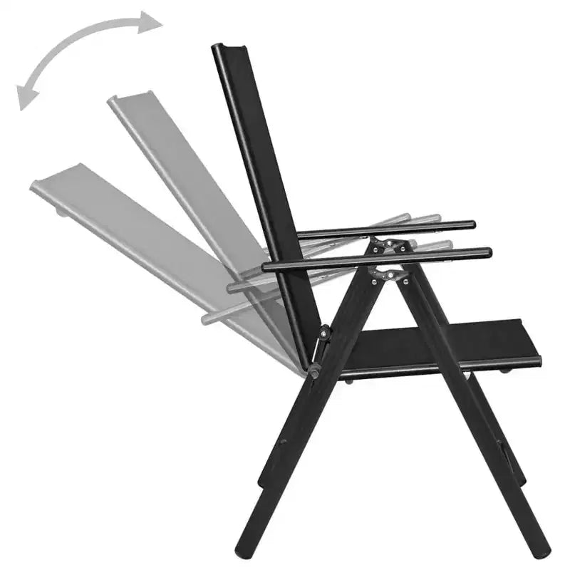 vidaXL Garden Dining Set with Adjustable Backrest