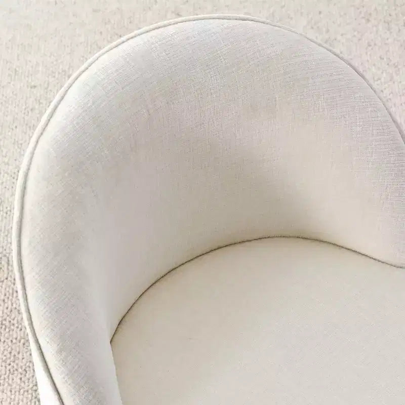 Dining Table Set for 4, Modern Barrel Chair with Wheels and Chenille Upholstery, Round Pedestal Table for Small-Dining Areas-Panipeachy