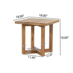 Christopher Knight Home Ashok Modern Patio Acacia Wood Seating Set with Slatted Side Table