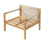 Christopher Knight Home Ashok Modern Patio Acacia Wood Seating Set with Slatted Side Table