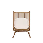 Christopher Knight Home Ved Farmhouse 3 Piece Patio Dining Set with Acacia Wood Table and Iron Rocking Chairs