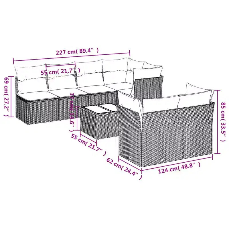 vidaXL Sofa Set