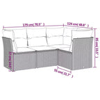 vidaXL modulaire tuinbankset met kussens en opbergruimte