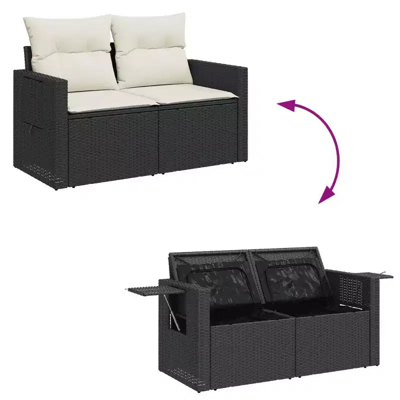 vidaXL Garden Sofa Set Poly Rattan Set Modular