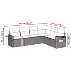 vidaXL Garden Sofa Set Poly Rattan Set Modular