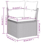 vidaXL moderne modulaire loungeset voor buiten met kussens