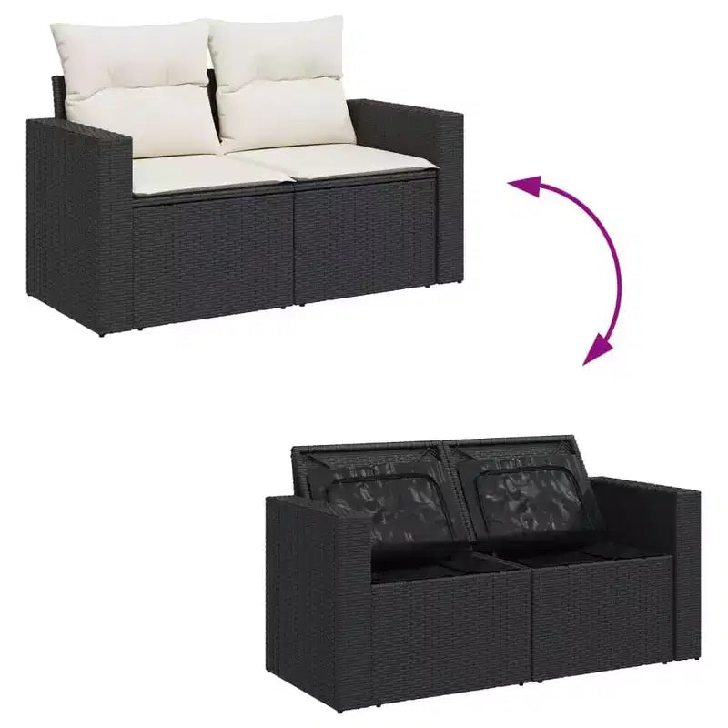 vidaXL moderne modulaire loungeset voor buiten met kussens