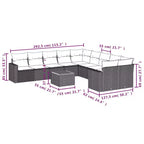 vidaXL moderne modulaire loungeset voor buiten met kussens