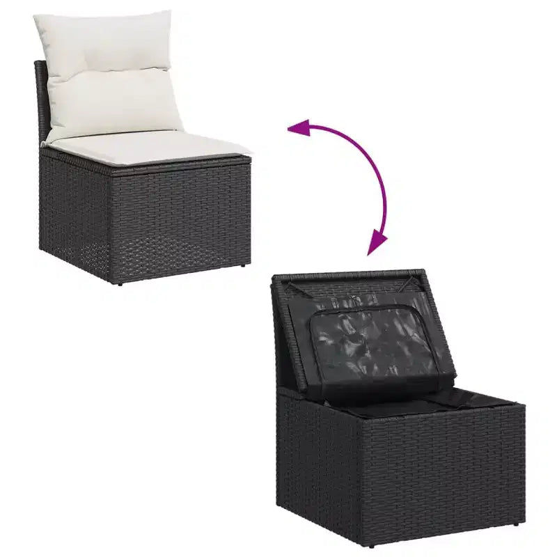 vidaXL moderne modulaire loungeset voor buiten met kussens
