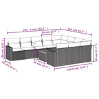 vidaXL moderne modulaire loungeset voor buiten met kussens