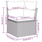 vidaXL moderne modulaire loungeset voor buiten met kussens