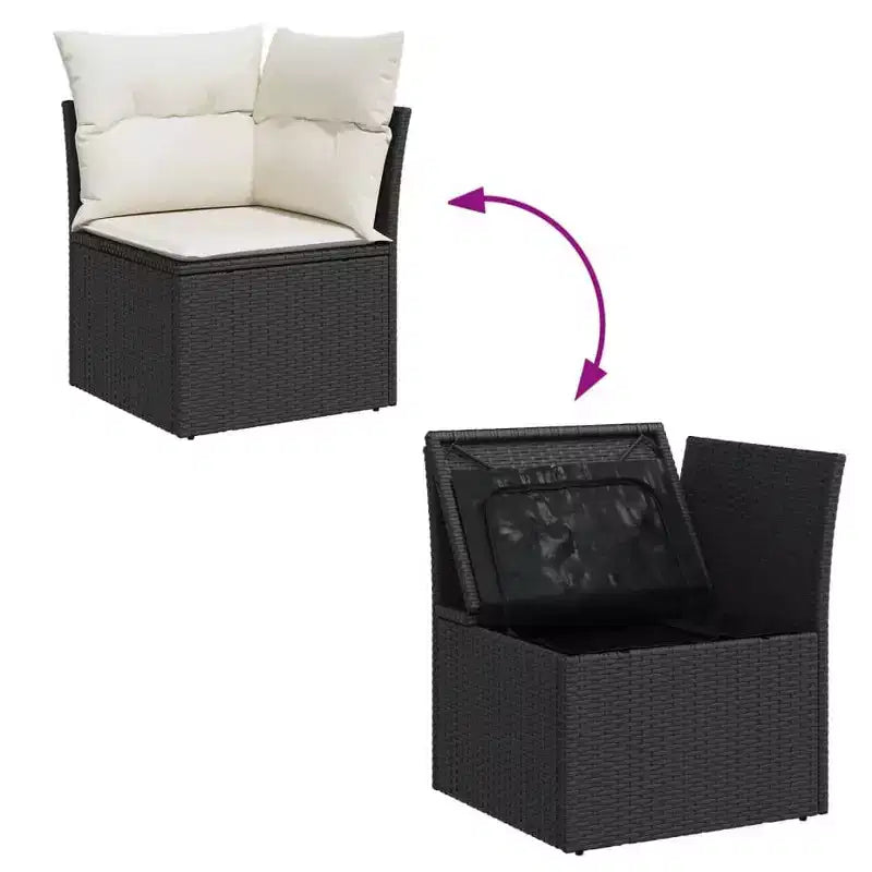 vidaXL moderne modulaire loungeset voor buiten met kussens