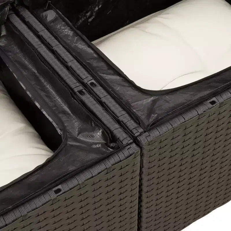 vidaXL moderne modulaire loungeset voor buiten met kussens