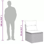 vidaXL Modular Garden Sofa Set with Cushions