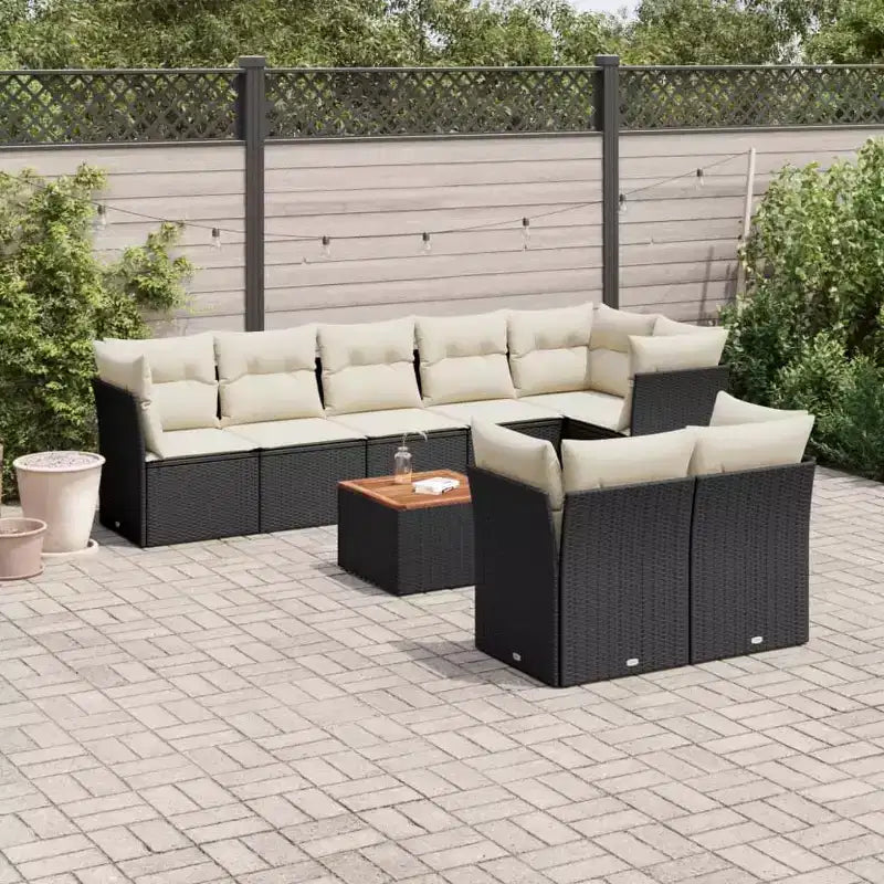 vidaXL Modular Garden Sofa Set with Cushions