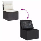 vidaXL Modular Garden Sofa Set with Cushions