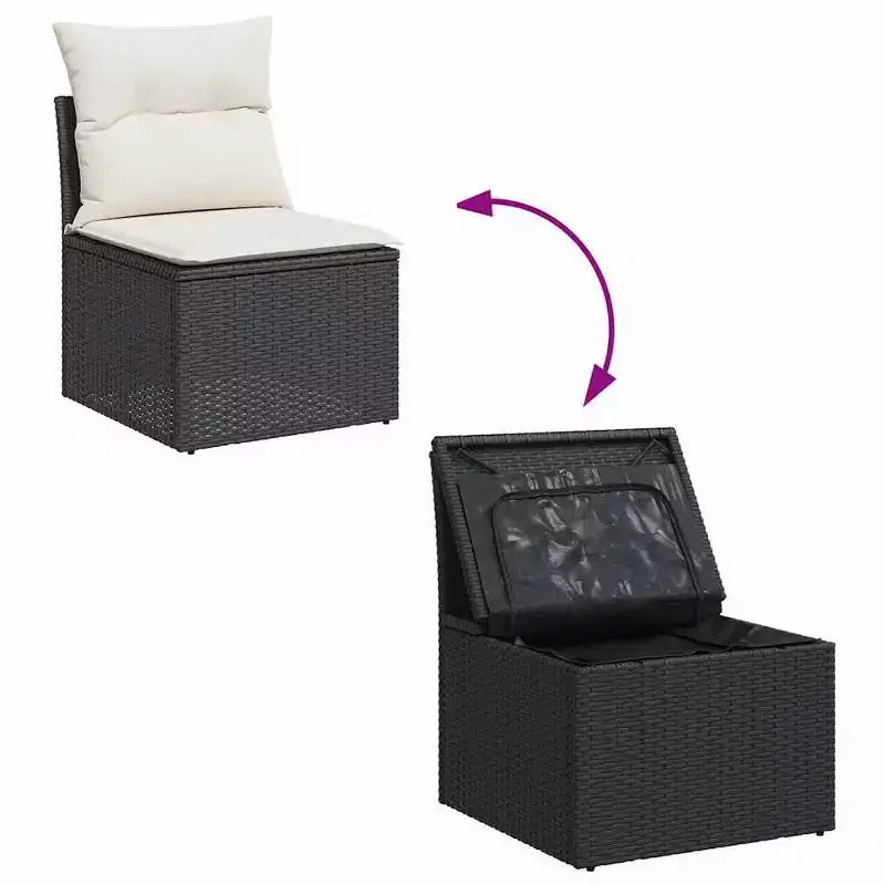 vidaXL Modular Garden Sofa Set with Cushions