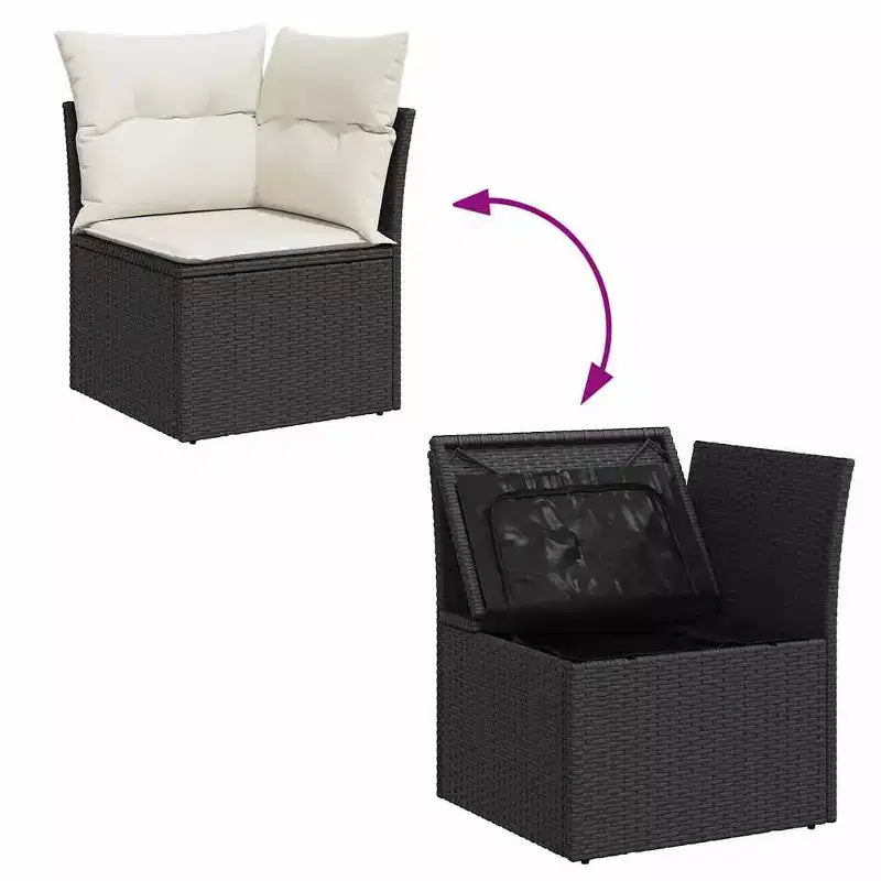 vidaXL Modular Garden Sofa Set with Cushions