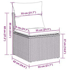 vidaXL Modular Garden Sofa Set with Cushions