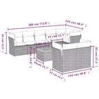 vidaXL Modular Garden Sofa Set with Cushions