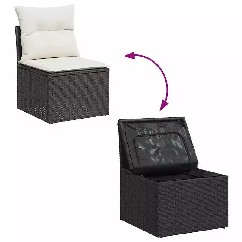 vidaXL Modular Garden Sofa Set with Cushions