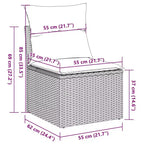 vidaXL Modular Garden Sofa Set with Cushions