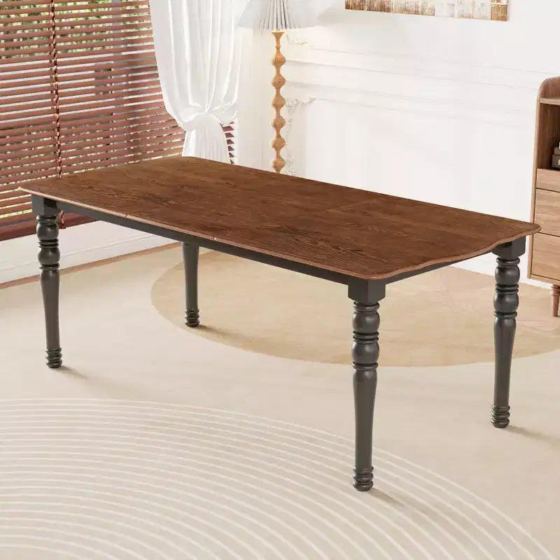 7-delige uitschuifbare eettafelset met tafel van 60-78 en 6 gestoffeerde stoelen