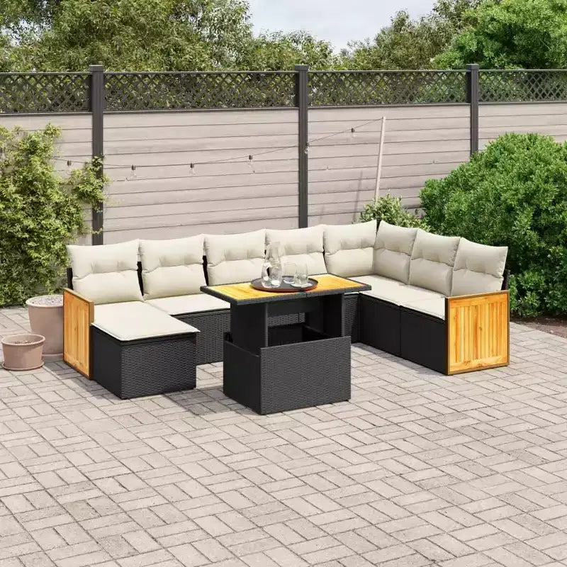 vidaXL modulaire loungeset voor in de tuin met kussens in meerdere kleuren