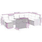 vidaXL modulaire loungeset voor in de tuin met kussens in meerdere kleuren