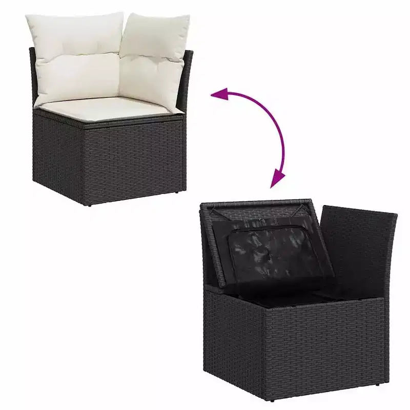 vidaXL modulaire loungeset voor in de tuin met kussens in meerdere kleuren