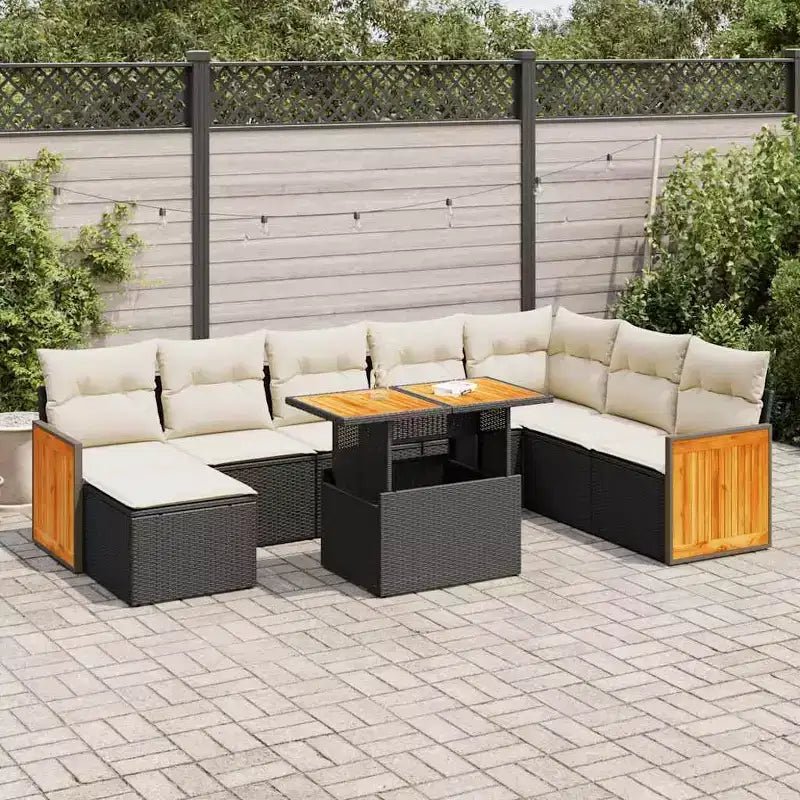 vidaXL modulaire loungeset voor in de tuin met kussens in meerdere kleuren