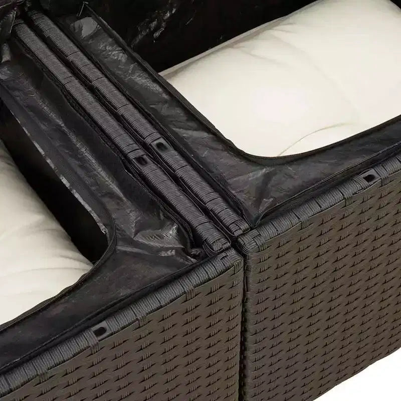 vidaXL modulaire loungeset voor in de tuin met kussens in meerdere kleuren