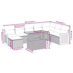 vidaXL modulaire loungeset voor in de tuin met kussens in meerdere kleuren