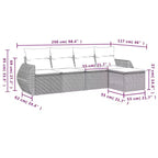 vidaXL Modular Patio Sofa Set with Cushions