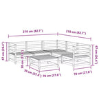 vidaXL Garden Sofa Set - Solid Wood Pine in Various Colors