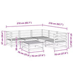 vidaXL Garden Sofa Set - Solid Wood Pine in Various Colors