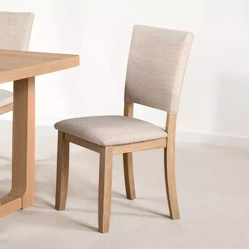 GDFStudio Carter Transitional 5-Piece Wood Dining Table Set with Upholstered Chairs