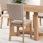 GDFStudio Carter Transitional 5-Piece Wood Dining Table Set with Upholstered Chairs