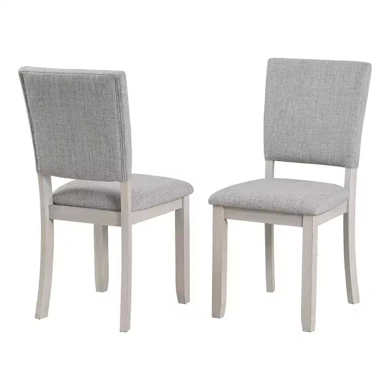 GDFStudio Carter Transitional 5-Piece Wood Dining Table Set with Upholstered Chairs