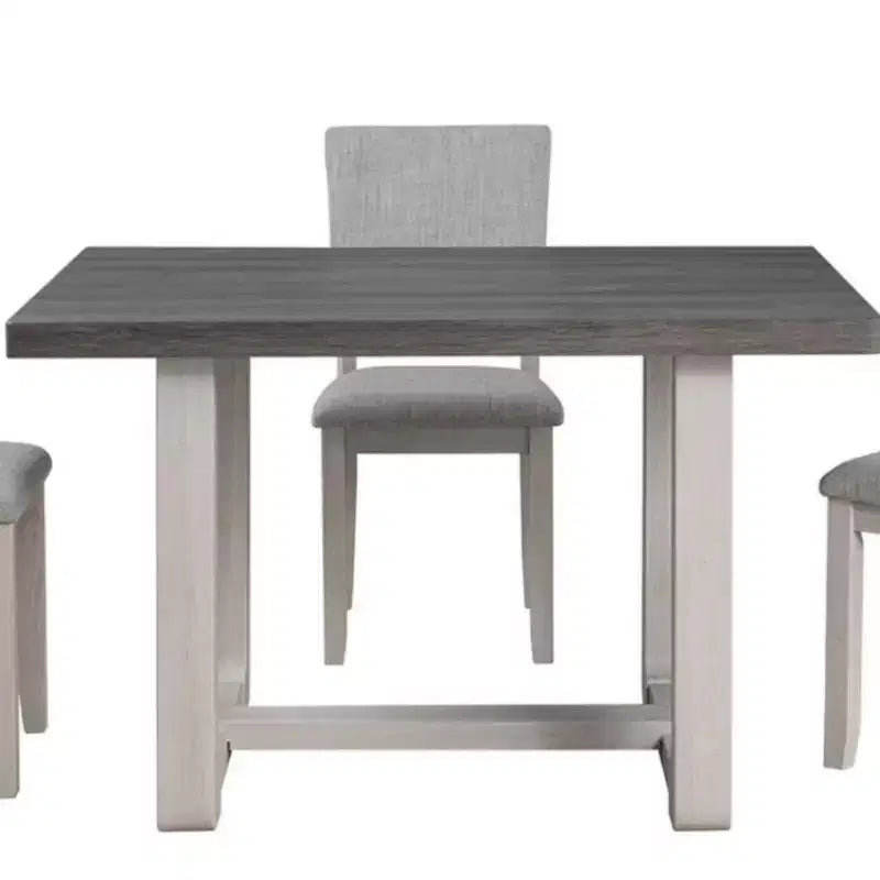 GDFStudio Carter Transitional 5-Piece Wood Dining Table Set with Upholstered Chairs