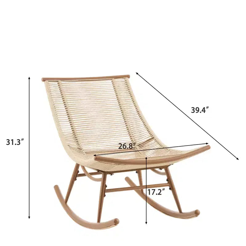 Christopher Knight Home Laure moderne metalen tuinmeubelset met schommelstoelen en keramisch tafelblad