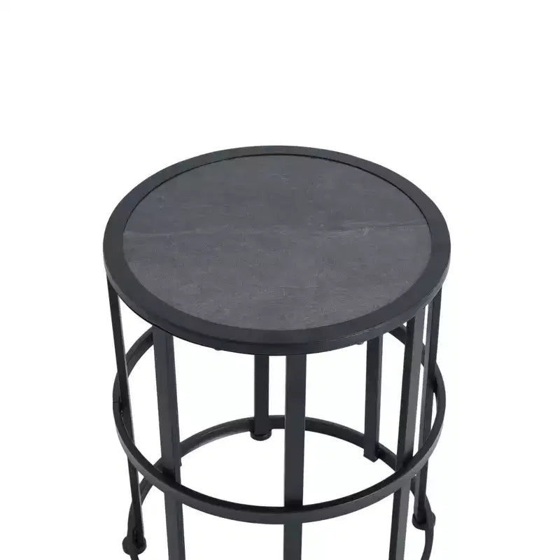 Christopher Knight Home Laure moderne metalen tuinmeubelset met schommelstoelen en keramisch tafelblad
