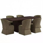 Christopher Knight Home Wichai Modern 7 Piece Wooden and Metal Dining Set with Upholstered Chairs