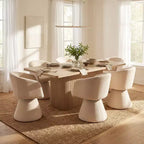 Christopher Knight Home Busaba Modern 7 Piece Wooden and Metal Dining Set with 180 Swivel Chairs