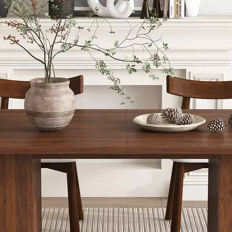 GDFStudio Hayden 62,9-inch ovale houten eetkamerset in boerderijstijl voor 4 personen