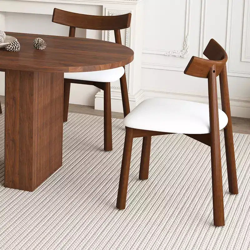 GDFStudio Hayden 62,9-inch ovale houten eetkamerset in boerderijstijl voor 4 personen
