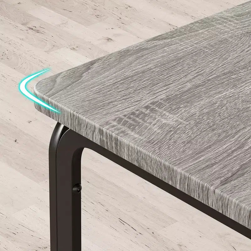 COZONY 5-delige keukentafel- en stoelenset voor 4 personen, rechthoekige eetkamerset met 4 gestoffeerde stoelen, ruimtebesparende diningset